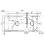 TORA Designer Series Kitchen Sink TR-KS-DB- 09383-ST